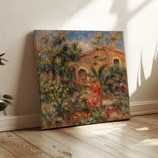 Reproduction Femme et chien dans un paysage - Pierre-Auguste Renoir