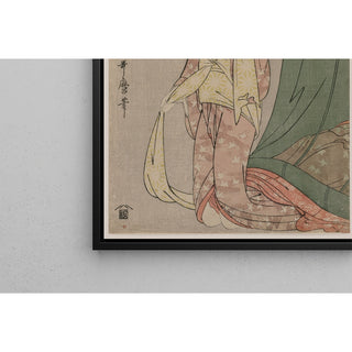 Reproduction Hanaogi de l'Ogiya de la série Devinettes illustrées - Kitagawa Utamaro