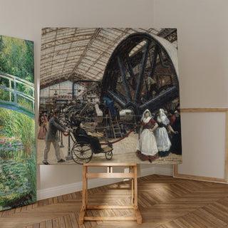 Reproduction Intérieur de la galerie des machines à l'exposition universelle de 1889 - Louis Béroud