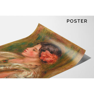 Reproduction Jeune femme à la rose - Pierre-Auguste Renoir