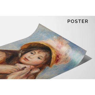 Reproduction Jeune fille au chapeau rose - Pierre-Auguste Renoir