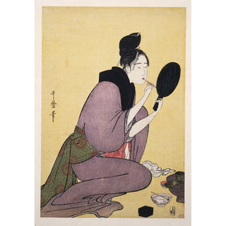 Reproduction Kuchi-beni - Painting the Lips - Kitagawa Utamaro