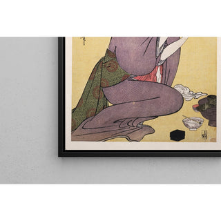 Reproduction Kuchi-beni - Painting the Lips - Kitagawa Utamaro