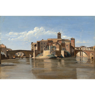 Reproduction L'Île et le pont San Bartolomeo, Rome - Jean-Baptiste-Camille Corot