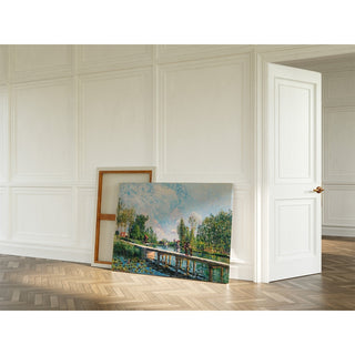 Reproduction La Passerelle - Chemin de Halage du Canal du Loing - Alfred Sisley
