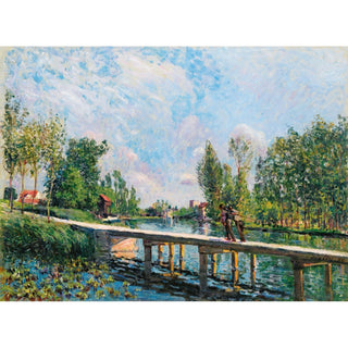 Reproduction La Passerelle - Chemin de Halage du Canal du Loing - Alfred Sisley