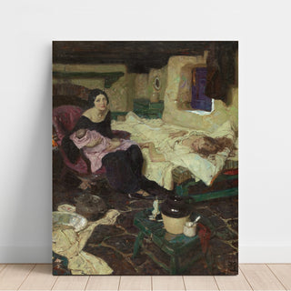 Reproduction La belle sage-femme, le bébé et la belle mère - Dean Cornwell