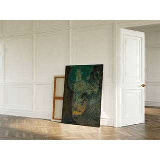 Reproduction La rue au Clair de Lune, Villefranche-sur-mer - Henri Le Sidaner