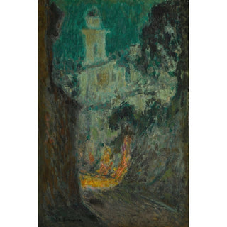Reproduction La rue au Clair de Lune, Villefranche-sur-mer - Henri Le Sidaner
