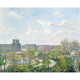 Reproduction Le Jardin des Tuileries et le Pavillon de Flore, Matin, Printemps - Camille Pissarro