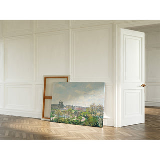 Reproduction Le Jardin des Tuileries et le Pavillon de Flore, Matin, Printemps - Camille Pissarro