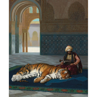 Reproduction Le Tigre et le Gardien - Jean-Léon Gérôme