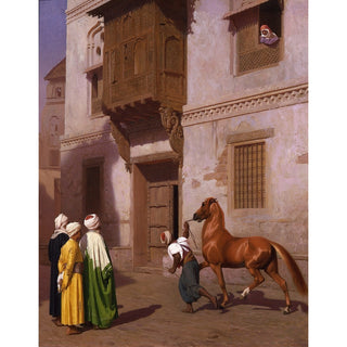 Reproduction Le marché aux chevaux - Jean-Léon Gérôme
