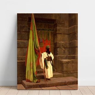 Reproduction Le porteur debout, déployant le drapeau sacré - Jean-Léon Gérôme