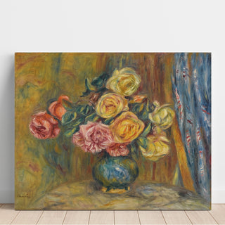 Reproduction Les Roses au Rideau Bleu - Pierre-Auguste Renoir