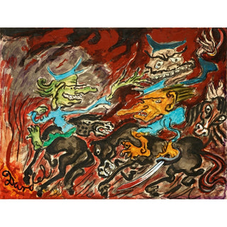 Reproduction Les hussards de la mort - Nils Dardel
