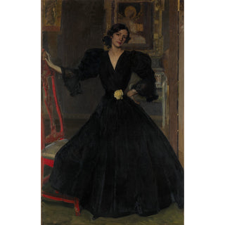 Reproduction Madame Sorolla Clotilde García del Castillo, 1865-1929 en noir - Joaquín Sorolla