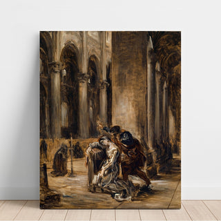 Reproduction Marguerite à l’église Goethe, Faust, première partie, scène dans la cathédrale - Eugène Delacroix