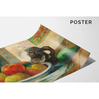 Reproduction Nature morte avec pommes, une poire et une cruche portrait en céramique - Paul Gauguin