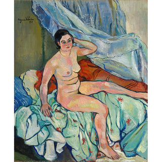 Reproduction Nu assis au bord d'un lit - Suzanne Valadon