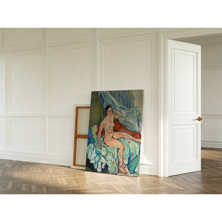 Reproduction Nu assis au bord d'un lit - Suzanne Valadon