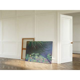 Reproduction Nymphéas avec reflets de hautes herbes - Claude Monet