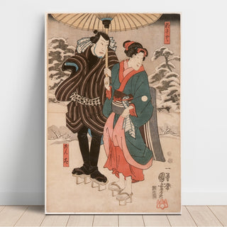 Reproduction Osayo et Genta - Utagawa Kuniyoshi