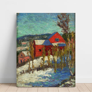 Reproduction Paysage avec maisons - Konrad Mägi
