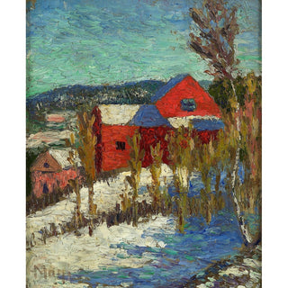 Reproduction Paysage avec maisons - Konrad Mägi