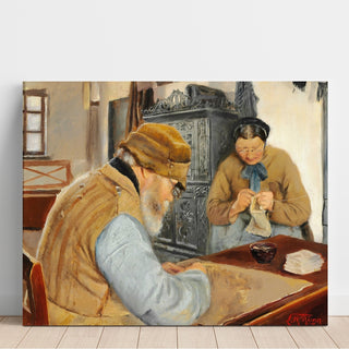 Reproduction Paysans dans le village de Ring - Laurits Andersen Ring