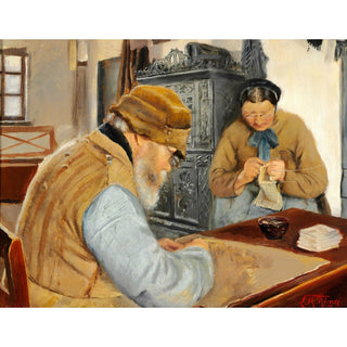 Reproduction Paysans dans le village de Ring - Laurits Andersen Ring