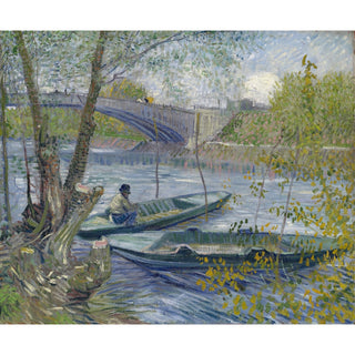 Reproduction Pêche au printemps, Pont de Clichy Asnières - Vincent van Gogh