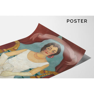 Reproduction Portrait d'une dame en blanc - Frida Kahlo