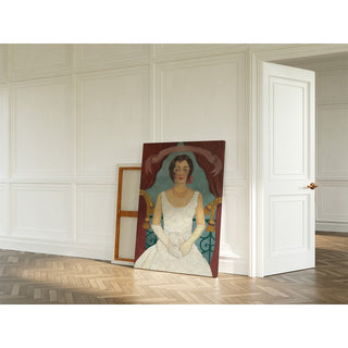Reproduction Portrait d'une dame en blanc - Frida Kahlo
