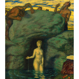 Reproduction Quellnymphe von Faunen belauscht - Franz von Stuck