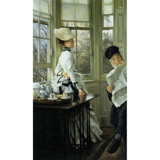 Reproduction Reading the News - James Tissot