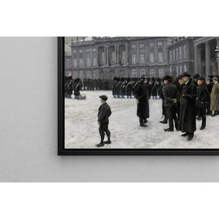 Reproduction Relève de la garde au palais d'Amalienborg - Paul Fischer