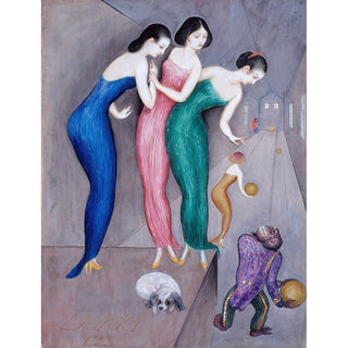 Reproduction Rêves et fantaisies n° 1 The Skittle Alley - Nils Dardel