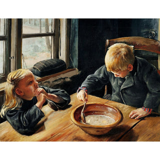 Reproduction Un garçon et une fille à l'heure du déjeuner - Laurits Andersen Ring