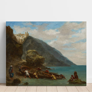 Reproduction Vue de Tanger depuis le bord de mer - Eugène Delacroix
