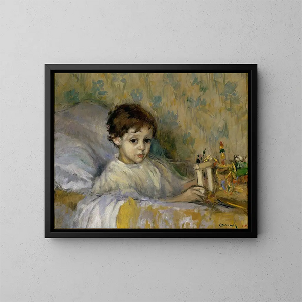 Enfant malade - Ricard Canals i Llambí — kehystetty taideteos seinällä