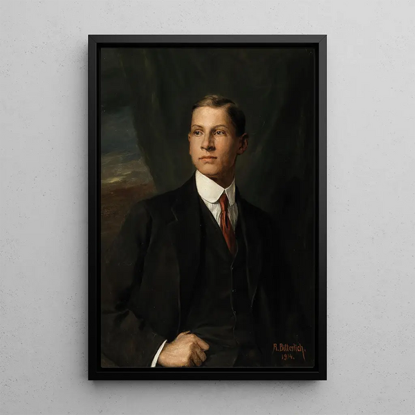Hans Johann Nepomuk Reithofferin muotokuva - Richard Bitterlich — kehystetty taideteos seinällä