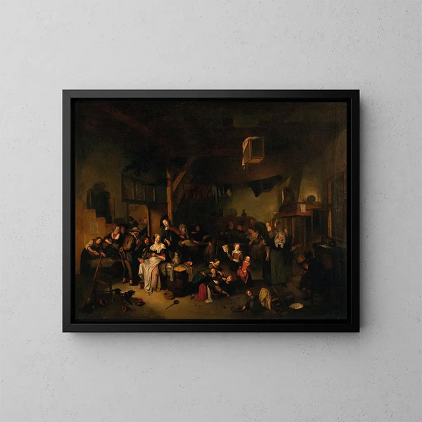 Taverna-tilanteesta - Richard Brakenburgh — kehystetty taideteos seinällä