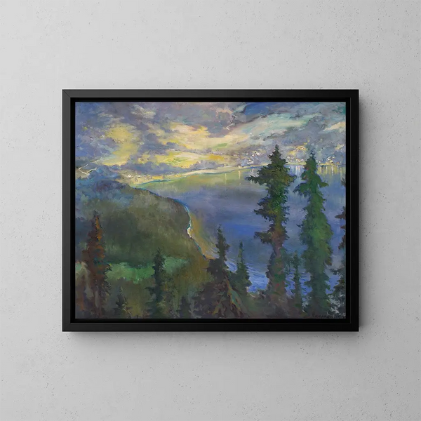 Altaussee - Richard Harlfinger — kehystetty taideteos seinällä