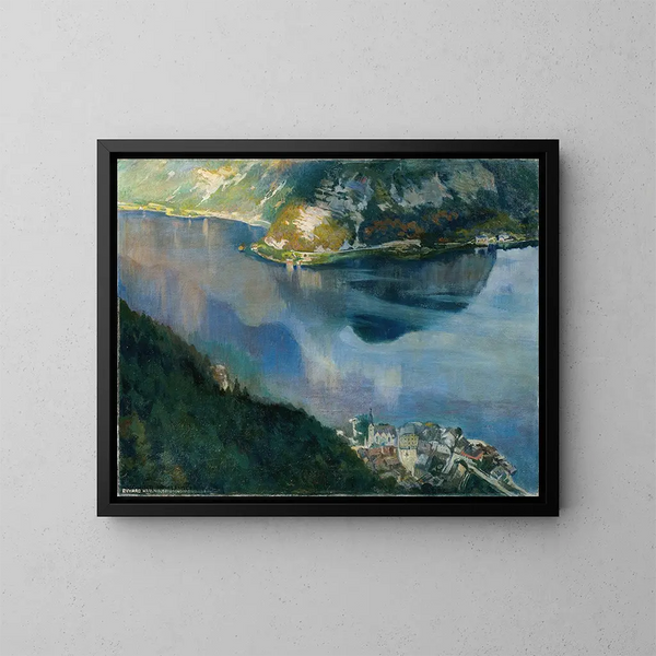 Hallstatt-järvestä - Richard Harlfinger — kehystetty taideteos seinällä