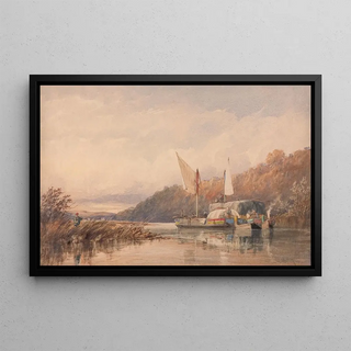 Richard Henry Nibbs - Hay and Log Barges on the Conway.webp