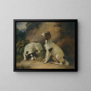 Richard Livesay - Two springer spaniels in a rocky landscape.webp