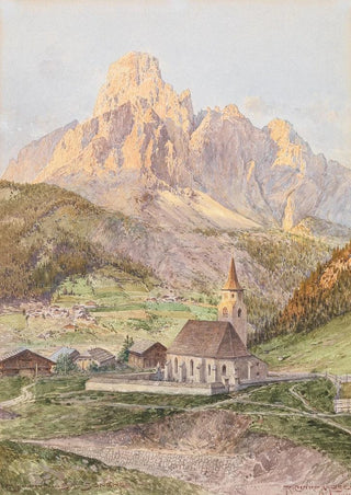 Richard Moser - Corvara mit dem Sas Songher.webp