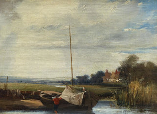 Une rivière en Normandie - Richard Parkes Bonington — näkymä teoksesta