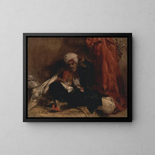 Turc istuu - Richard Parkes Bonington — kehystetty taideteos seinällä